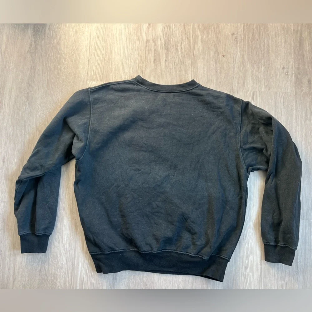 Anine Bing LA XS USA Eagle Flag Graphic Charcoal Sweatshirt oversized cotton - Picture 2 of 7